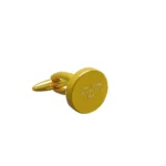 24K Gold Round Cufflinks