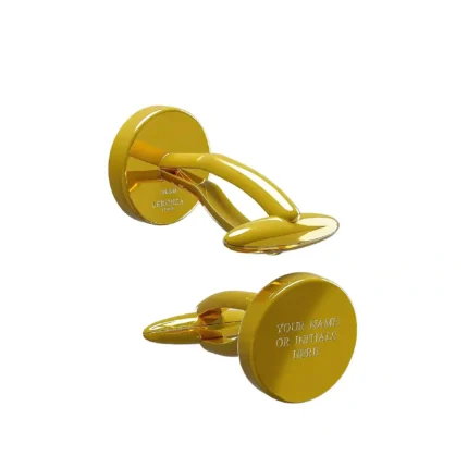 24K Gold Round Cufflinks