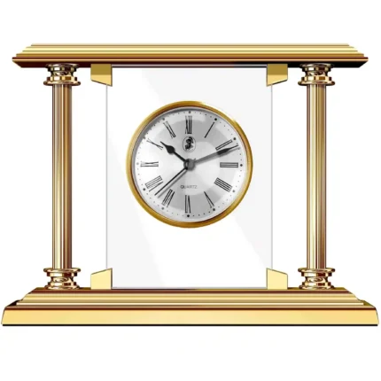 24K Gold Desk Clock